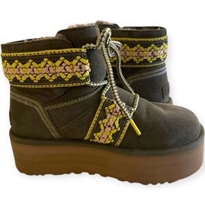 UGG Classic Mini II Braid Platform Ankle Tie Boot 6